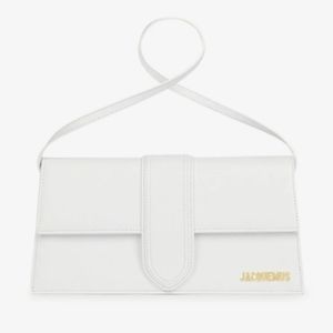 Jacquemus La Bambino Long Leather Shoulder Bag - White